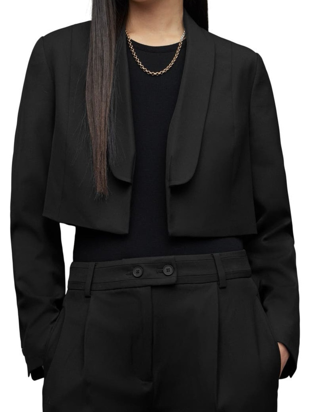 All Saints Seline Cropped Blazer - Picture 2 of 8